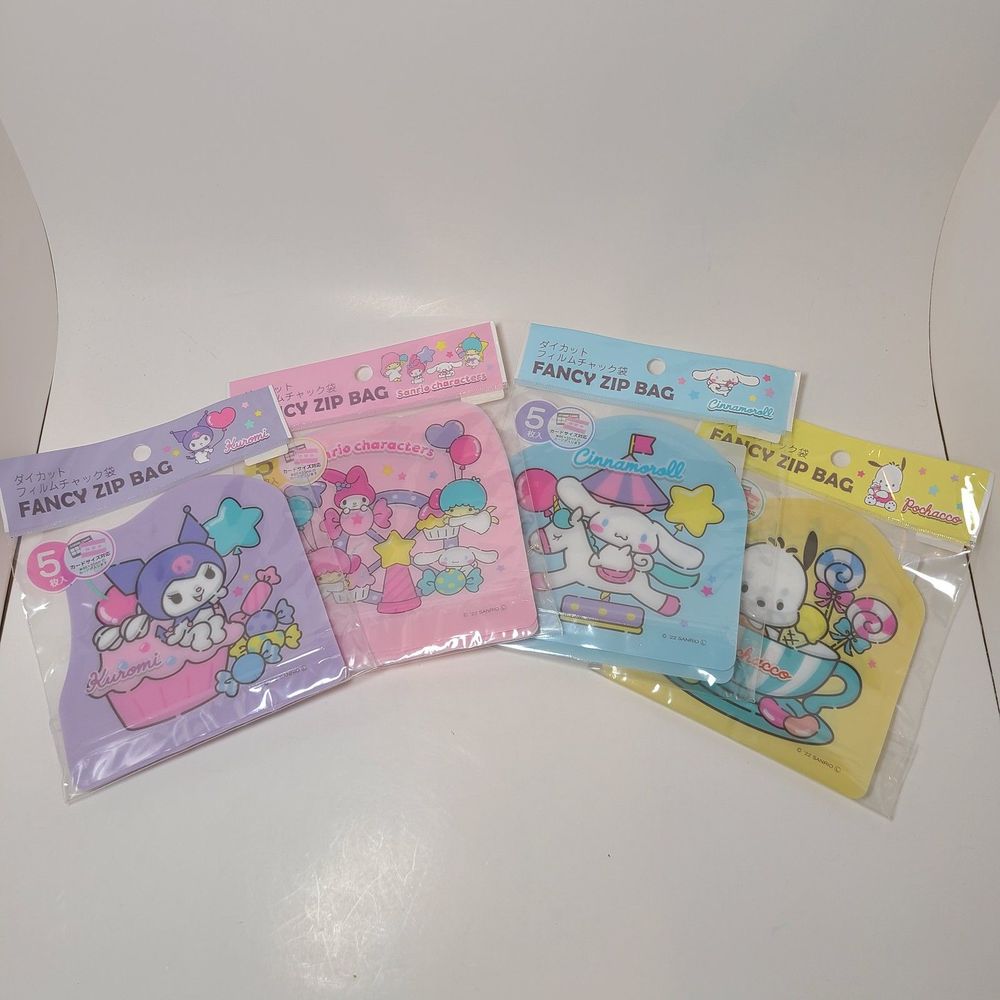 Sanrio Ziplock Storage Bags - Kuromi My Melody Little Twin Stars Pochacco